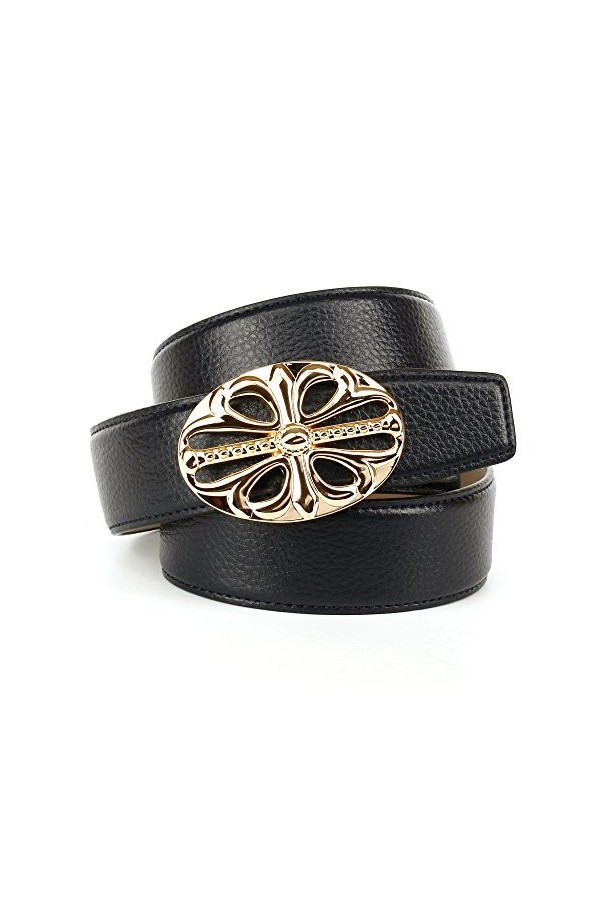 Anthoni Crown 4UT10 Ceinture, Schwarz Schwarz 010 , 90 Femme
