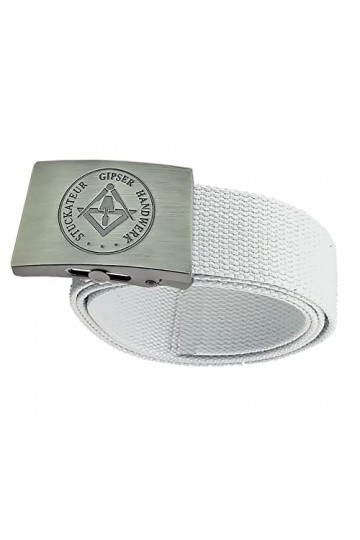 Ceinture de pantalon Stuckator et plâtre Artisanat et signe dadresse - Ceinture textile 4 cm noir ou blanc - Longueur 120 cm