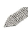 Trimming Shop femmes 8 Row Ceinture faite de artificiel rhinestones métal argent 35mm large mariage anniversaire soirée mode 