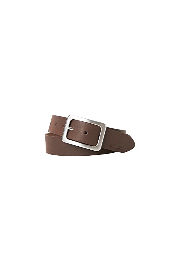 TOM TAILOR Femmes Ceinture en cuir gris foncé 95
