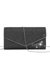 HIMS Paillettes Argentées Pochette Soiree Femme, Élégante Brillantes Femme Pochette Enveloppe Sac de Soirée, Chic Femme Clutc