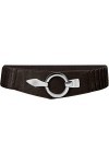 Caspar GU300 Ceinture élastique large pour femme, marron foncé, 78 [für Körperumfang 75-90 cm]