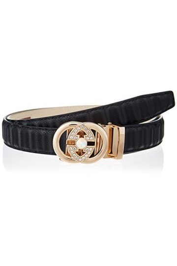 Anthoni Crown Ledergürtel Ceinture, Beige, 110 cm Femme