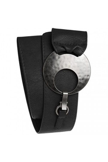 Caspar GU225 Ceinture large pour femme, Taille:105, Couleur:noir