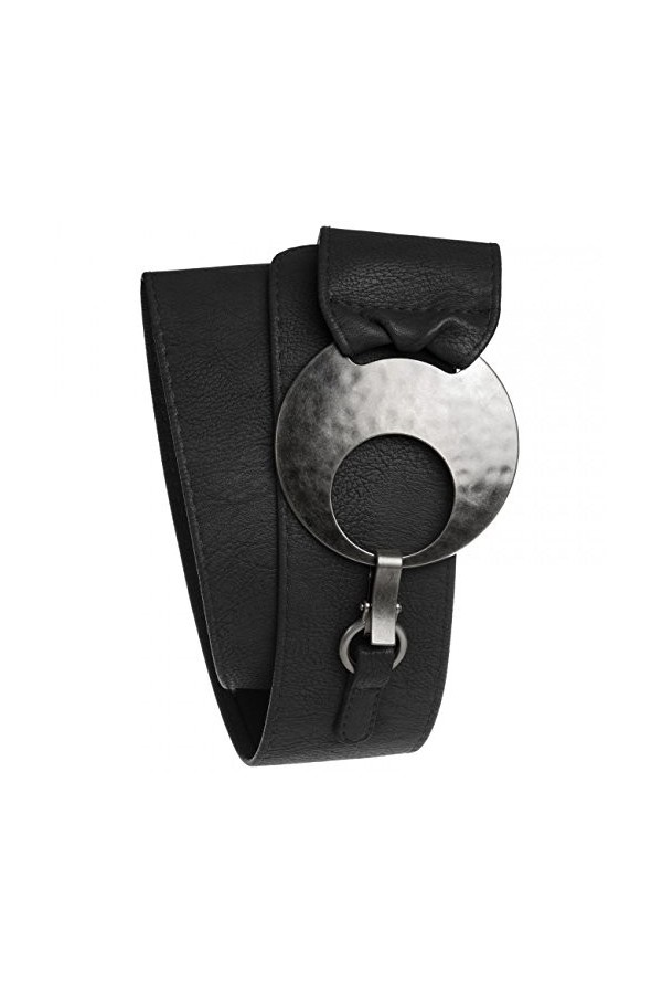 Caspar GU225 Ceinture large pour femme, Taille:105, Couleur:noir