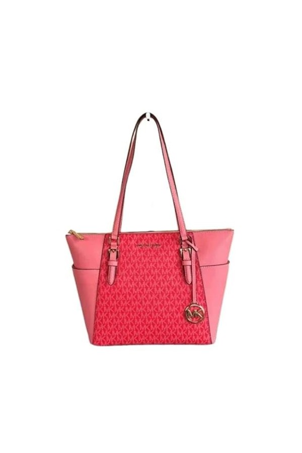 Michael Kors Charlotte Signature Large Top Zip Tote - Brown