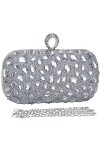 BAIGIO Femmes Cristal Soirée Sac à Main Strass Glitter Sac à Nain Glitter Sac à main Belle Fête bal Sac à main avec Chaîne Dé