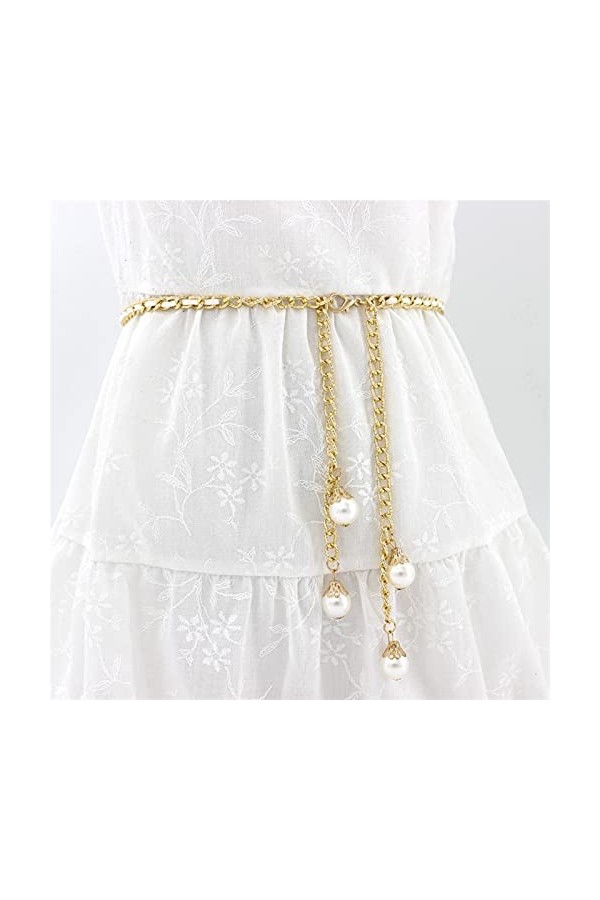 Ceinture Courroies dargent à la taille haute for femmes à la ceinture All-match for la fête de bijouterie Taille Chaîne en m