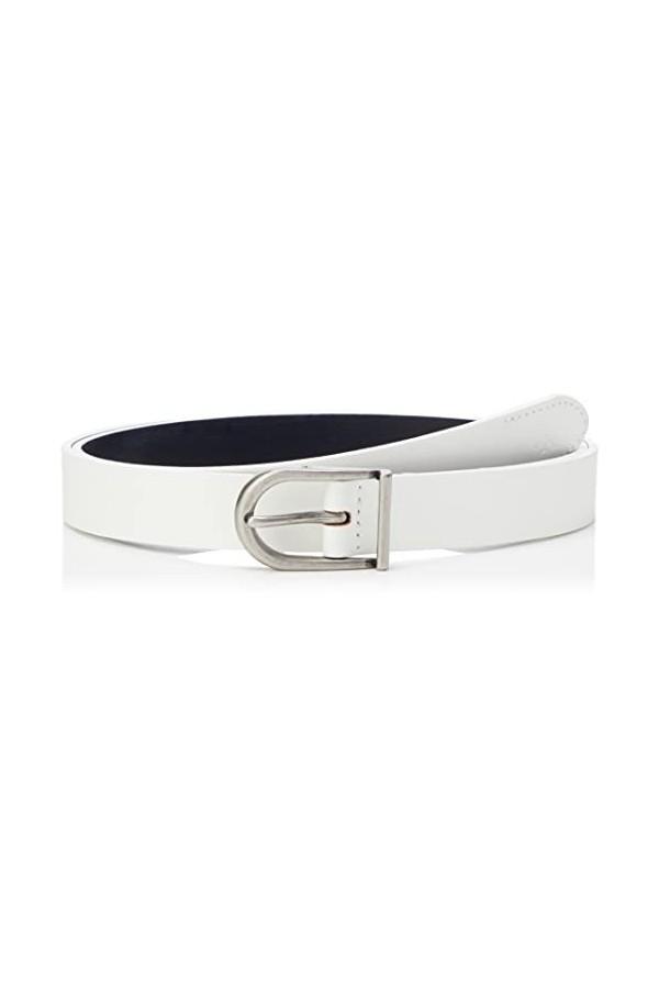 Calvin Klein Jeans Rounded PIN Buckle Belt 25MM Ceinture, Bright White, 95 cm Femme