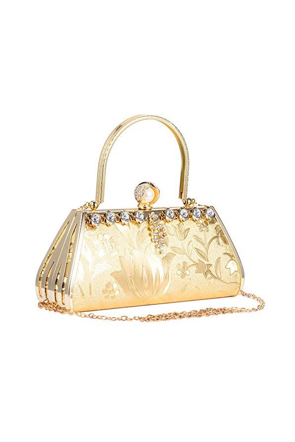 molshine Sac à main de soirée vintage,sac à bandoulière en strass mosaïque,fourre-tout à la mode classique, sac à main dembr
