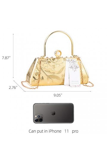 molshine Sac à main de soirée vintage,sac à bandoulière en strass mosaïque,fourre-tout à la mode classique, sac à main dembr