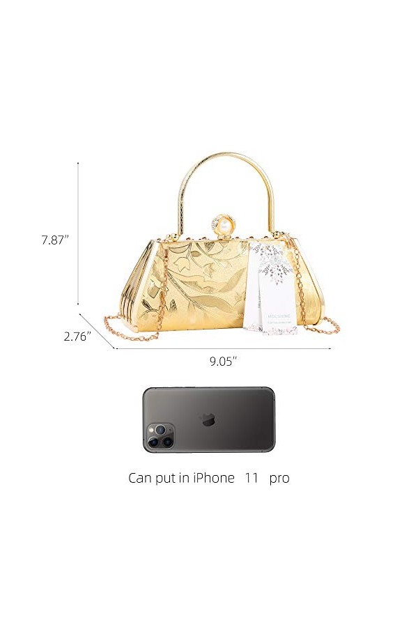 molshine Sac à main de soirée vintage,sac à bandoulière en strass mosaïque,fourre-tout à la mode classique, sac à main dembr