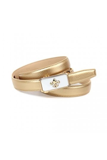 Anthoni Crown Ledergürtel Ceinture, Gold, 85 Femme