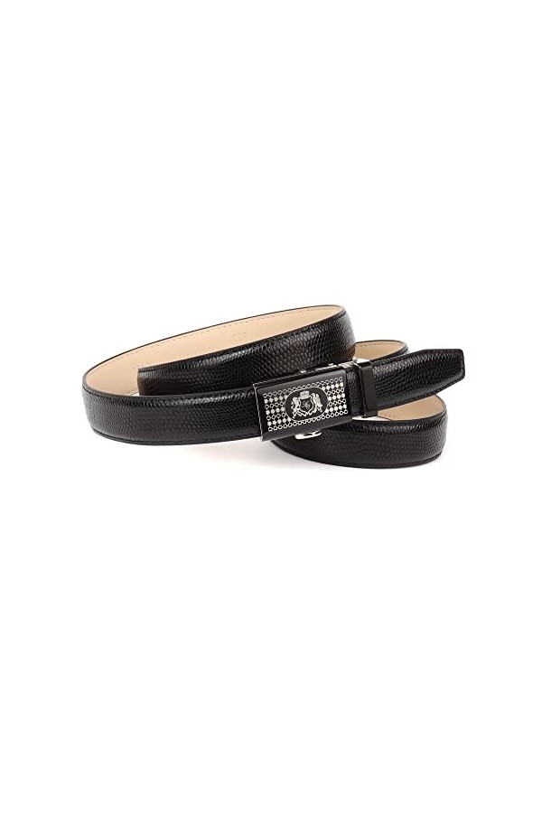 Anthoni Crown Ledergürtel Ceinture, Schwarz, 80 Femme