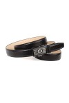 Anthoni Crown Ledergürtel Ceinture, Schwarz, 80 Femme