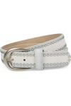 styleBREAKER Ceinture avec des œillets, ceinture vintage avec des rivets, réglable, unisexe 03010080, taille:95cm, couleur:Bl