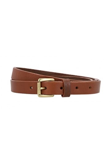 Gusti Ceinture en cuir véritable - Ceinture Birgit Ceinture en cuir avec boucle dorée Simple Femme Marron, marron, 110