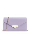 Charmant sac à main en PU pour femme Sac de soirée chic pour occasion spéciale, Violet lilas , Small