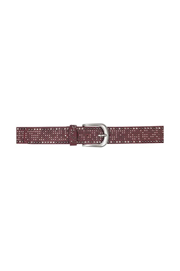Ceinture pour femme avec rivets en strass style vintage - Largeur : environ 3,8 cm, rouge bordeaux, X-Large