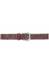Ceinture pour femme avec rivets en strass style vintage - Largeur : environ 3,8 cm, rouge bordeaux, X-Large
