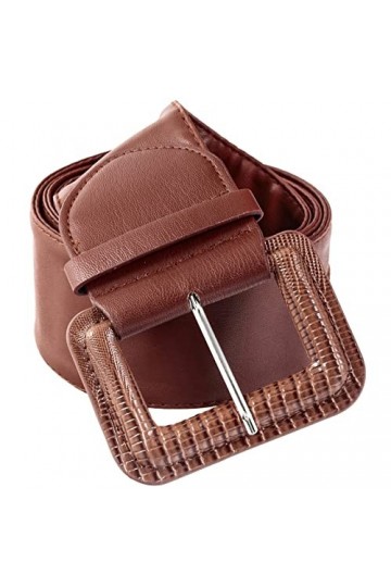 KYEYGWO Ceinture en cuir synthétique pour femme avec boucle ardillon réglable, large ceinture pour femme, ceinture de loisirs