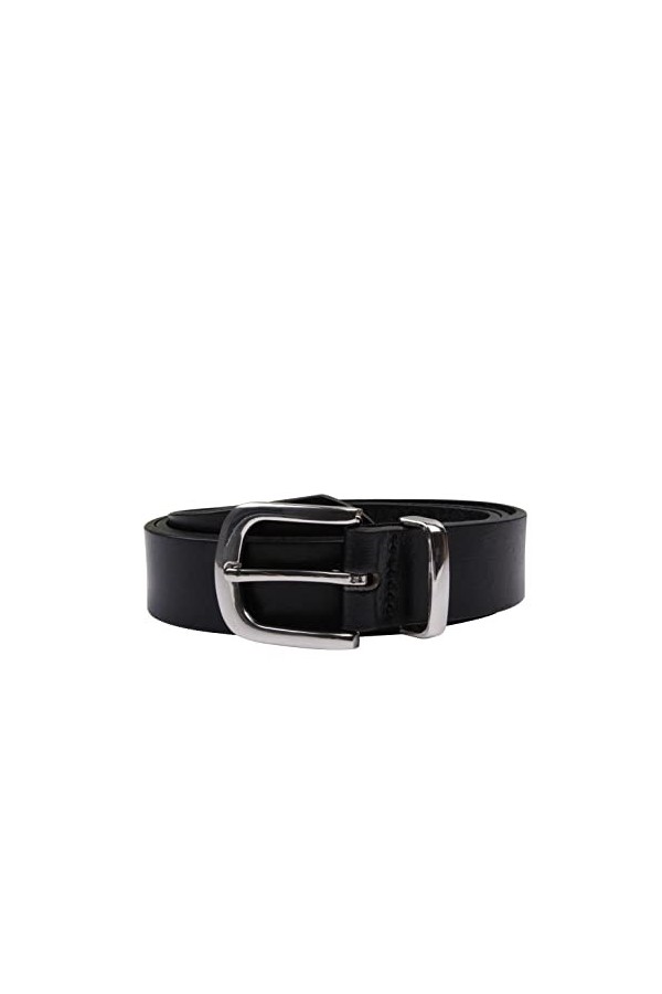 Petite Belle Ceinture Lucy classique en cuir noir Largeur 2,8 cm, noir/or, 90