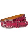 styleBREAKER Ceinture cloutée avec petits rivets multicolores, ceinture en cuir synthétique uni, raccourcissable, ceinture de