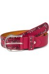 styleBREAKER Ceinture cloutée avec petits rivets multicolores, ceinture en cuir synthétique uni, raccourcissable, ceinture de