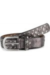 styleBREAKER Ceinture femme à rivets Unicolore avec différents rivets ronds, similicuir Unicolore, ceinture à la taille, cein