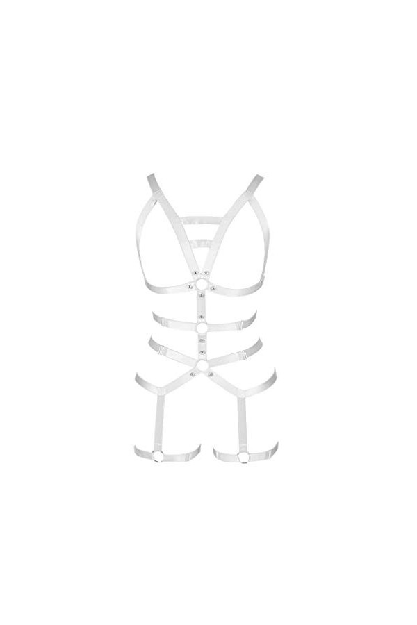 MAMOHSS Ceinture de Danse Punk Gothique pour Femme - Vert - réglable