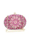 Portefeuille multicolore avec perles et strass pour femme - Sac de soirée de mariage - Pochette en cristal avec fleur, multic