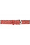 Ceinture cloutée en strass pour femme Style vintage 3,8 cm, rouge, BW95cm - Gesamtlänge 110cm