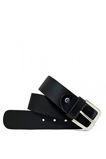 Gloop Ceinture en cuir véritable - Ceinture en jean - Ceinture de costume en cuir pleine longueur - Réglable - Largeur : env.