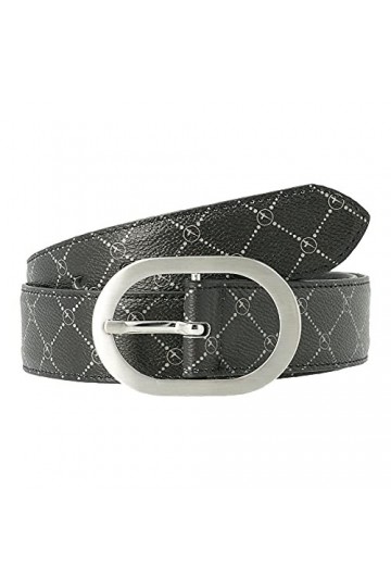 Tamaris Ceinture avec logo pour femme aspect cuir 40 mm de large 80-130 cm - Beige - 80 cm