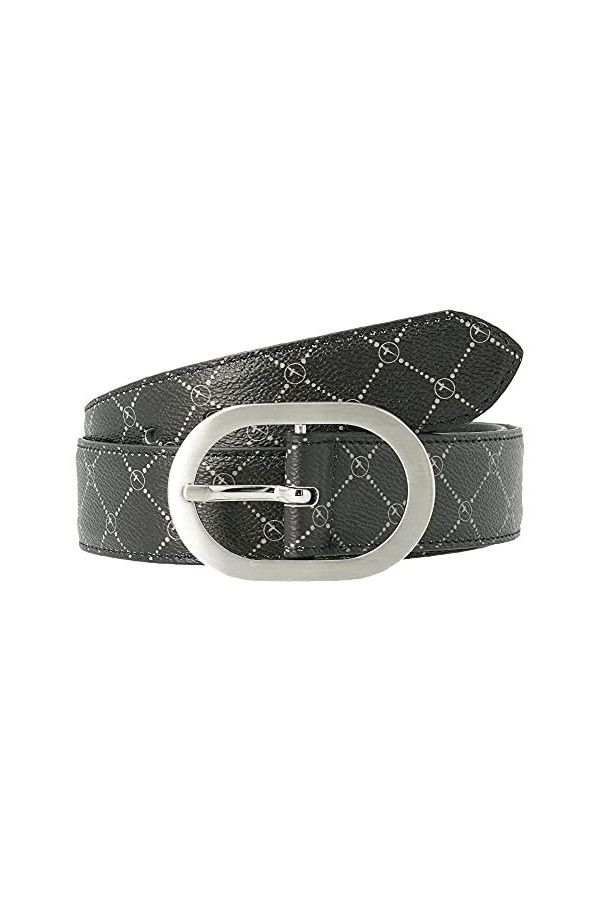 Tamaris Ceinture avec logo pour femme aspect cuir 40 mm de large 80-130 cm - Beige - 80 cm