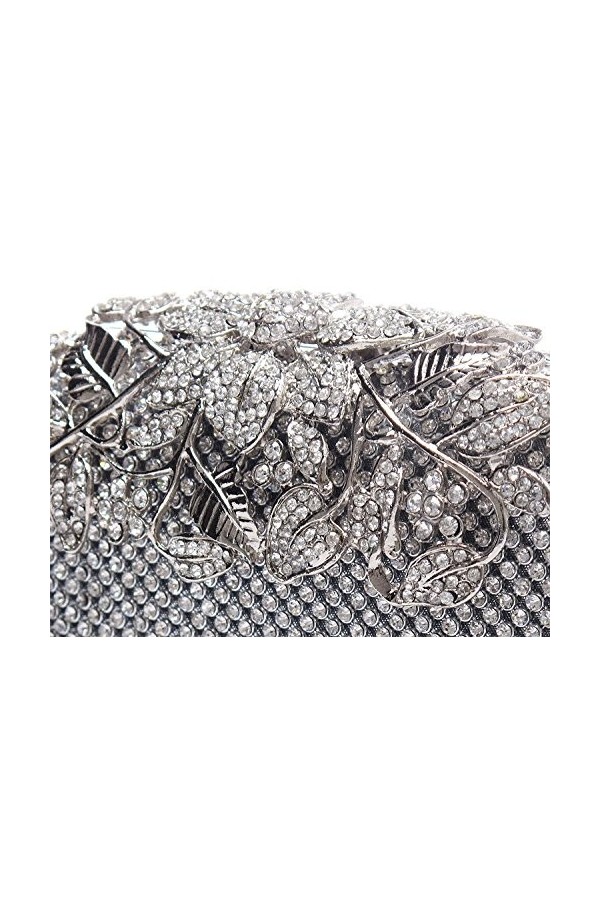 Unique Fermoir argent Diamante Sac de soirée Crystal Diamond Pochette de fiançailles