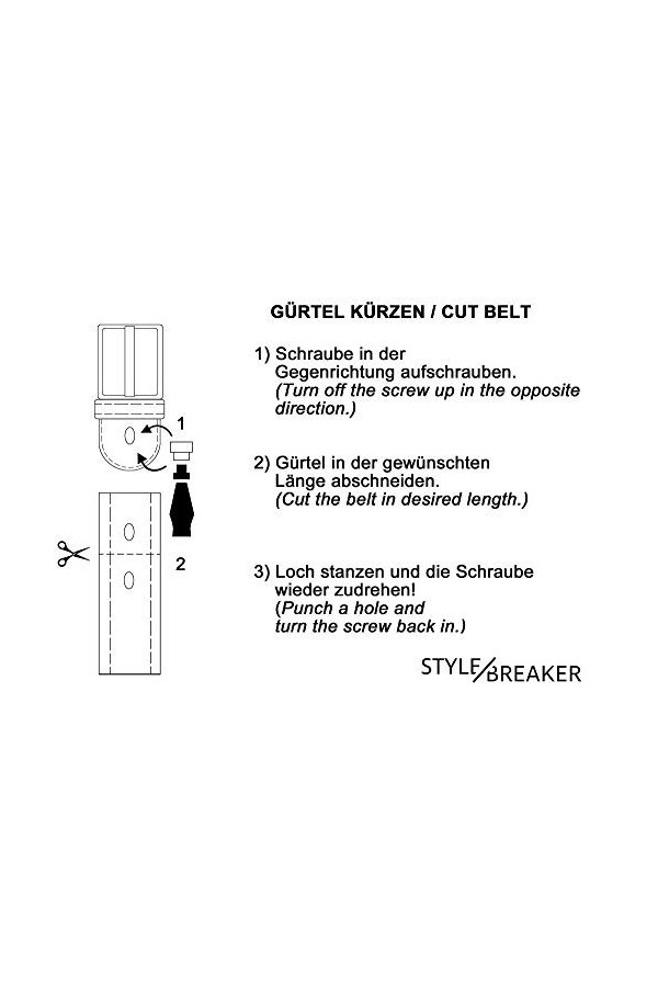 styleBREAKER Ceinture cloutée dans le style vintage, raccourcie 03010008, couleur:Gris antique, taille:80cm