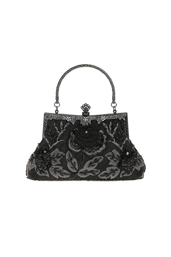 Ro Rox Marie 1920 Flapper Gatsby Peaky Blinders Soirée de Fête Sac à Main - Noire