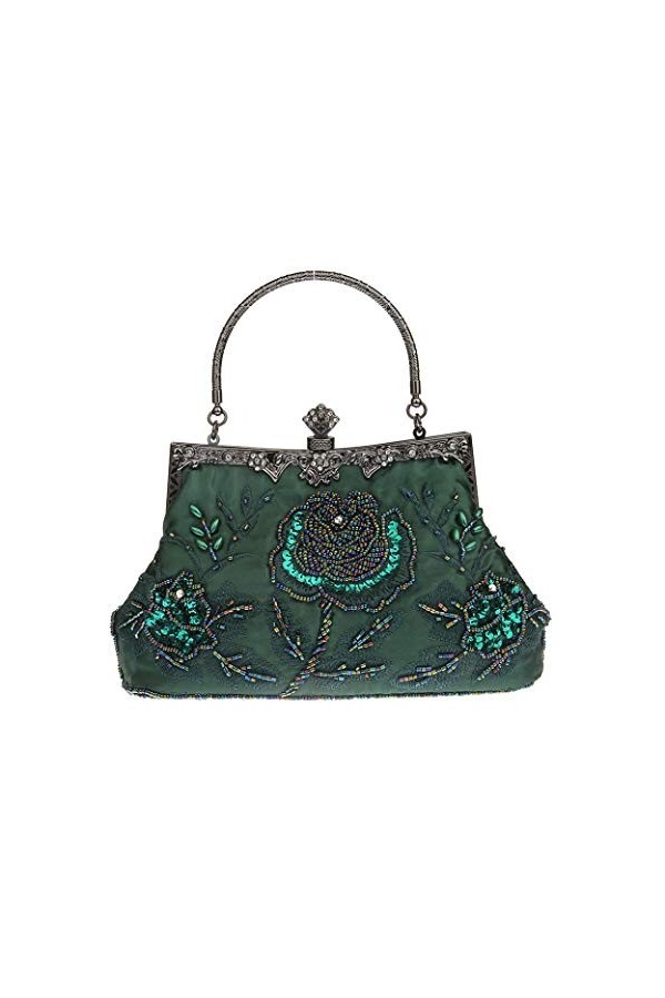 Ro Rox Marie 1920 Flapper Gatsby Peaky Blinders Soirée de Fête Sac à Main - Noire