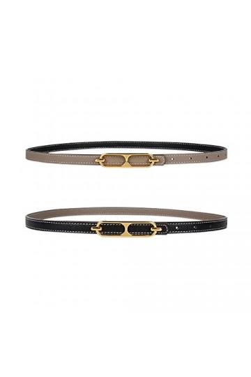 LumiSyne Femme Ceinture En Cuir Réversible Bicolore Ceinture Fine Boucle Ardillon Ajustable Ceinture Ceinture Décorative Jean