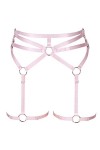 PETMHS Harnais de jambe punk pour femme - Ceinture porte-jarretelles - Sangle de corps - Cadre de cage - Lingerie Harajuku go