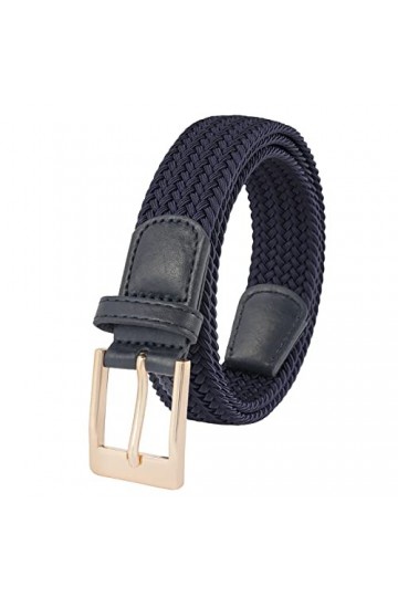 Lovionus89 Ceinture pour femme pour jeans, 30 mm de large, réglable, décontractée, extensible, de golf, ceinture tissée tress