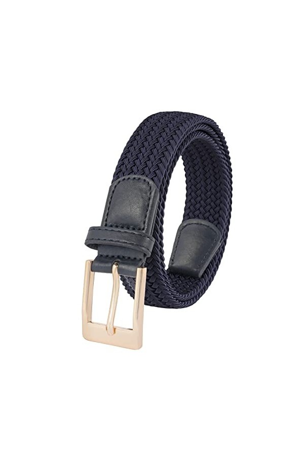 Lovionus89 Ceinture pour femme pour jeans, 30 mm de large, réglable, décontractée, extensible, de golf, ceinture tissée tress