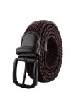 Awlyfm Ceinture élastique élastique en tissu de grande taille - Ceinture unisexe - 120-170 cm - Noir marron, marron, XXX-Larg