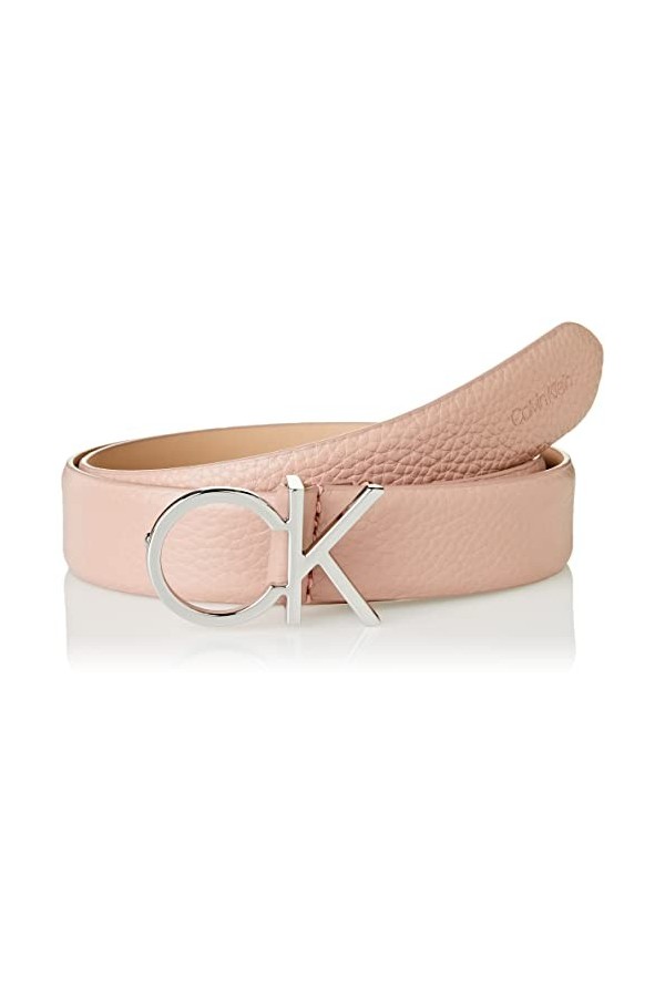 Calvin Klein RE-Lock CK Logo Belt 30MM PBl Ceintures, Cafe Au Lait, 90 Femme