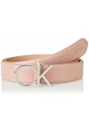 Calvin Klein RE-Lock CK Logo Belt 30MM PBl Ceintures, Cafe Au Lait, 90 Femme