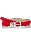 Anthoni Crown Ledergürtel Ceinture, Bleu Foncé, 80 Femme