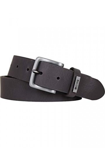 Mustang Adjustable Leather Belt 3.5 W95 Dark Grey - raccourcissable