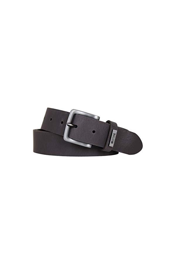 Mustang Adjustable Leather Belt 3.5 W95 Dark Grey - raccourcissable