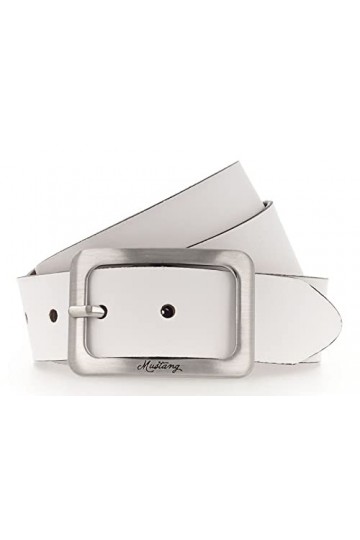MUSTANG Womans Ceinture en cuir 3,5 W110 Blanc, Blanc., W110